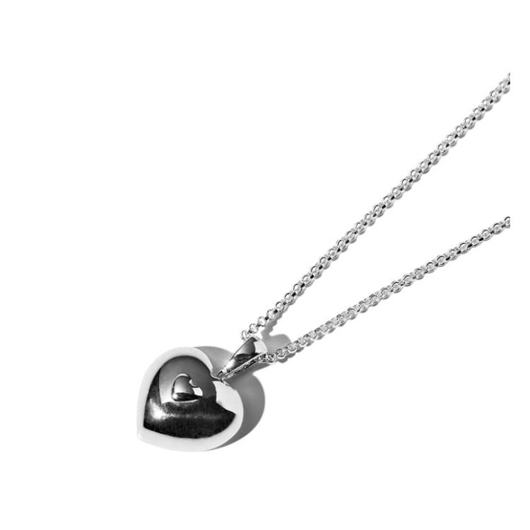 925 Sterling Silver Delicate Heart Pendant Necklace