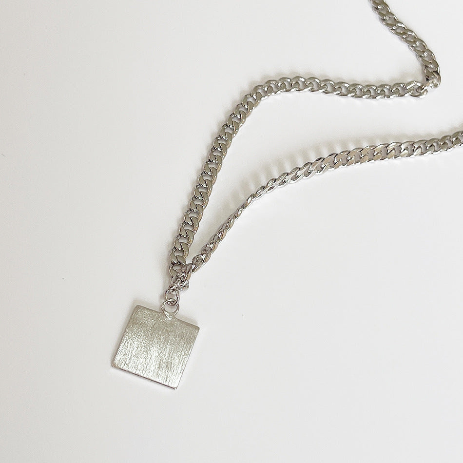 925 Sterling Silver Cube Chain Necklace