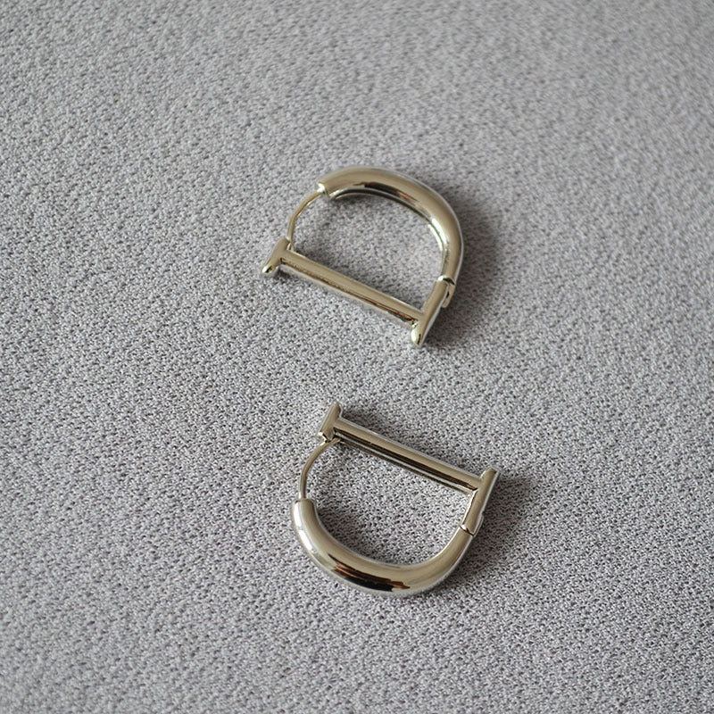 Brass Letter Earrings