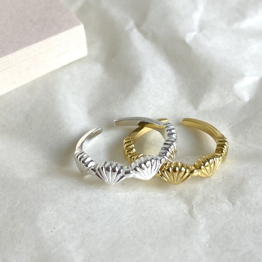 925 Sterling Silver Shell Design Ring