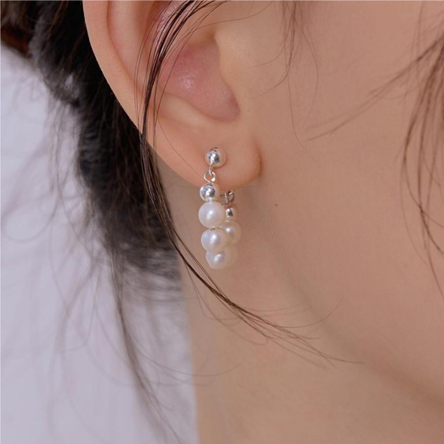 925 Sterling Silver Earrings With Freshwater Pearl