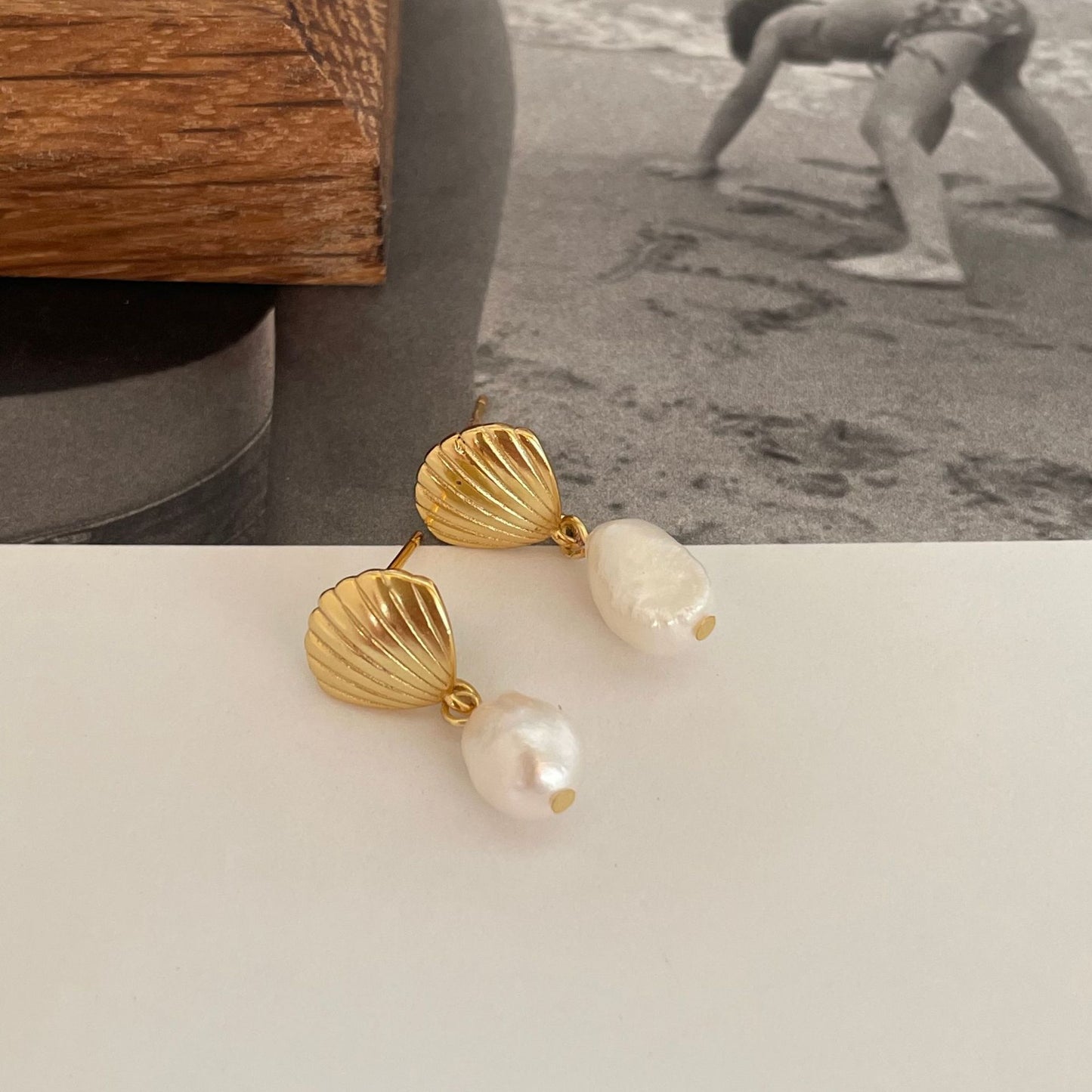 925 Sterling Silver Freshwater Pearl Mother Of Pearl Shape Earring Studs