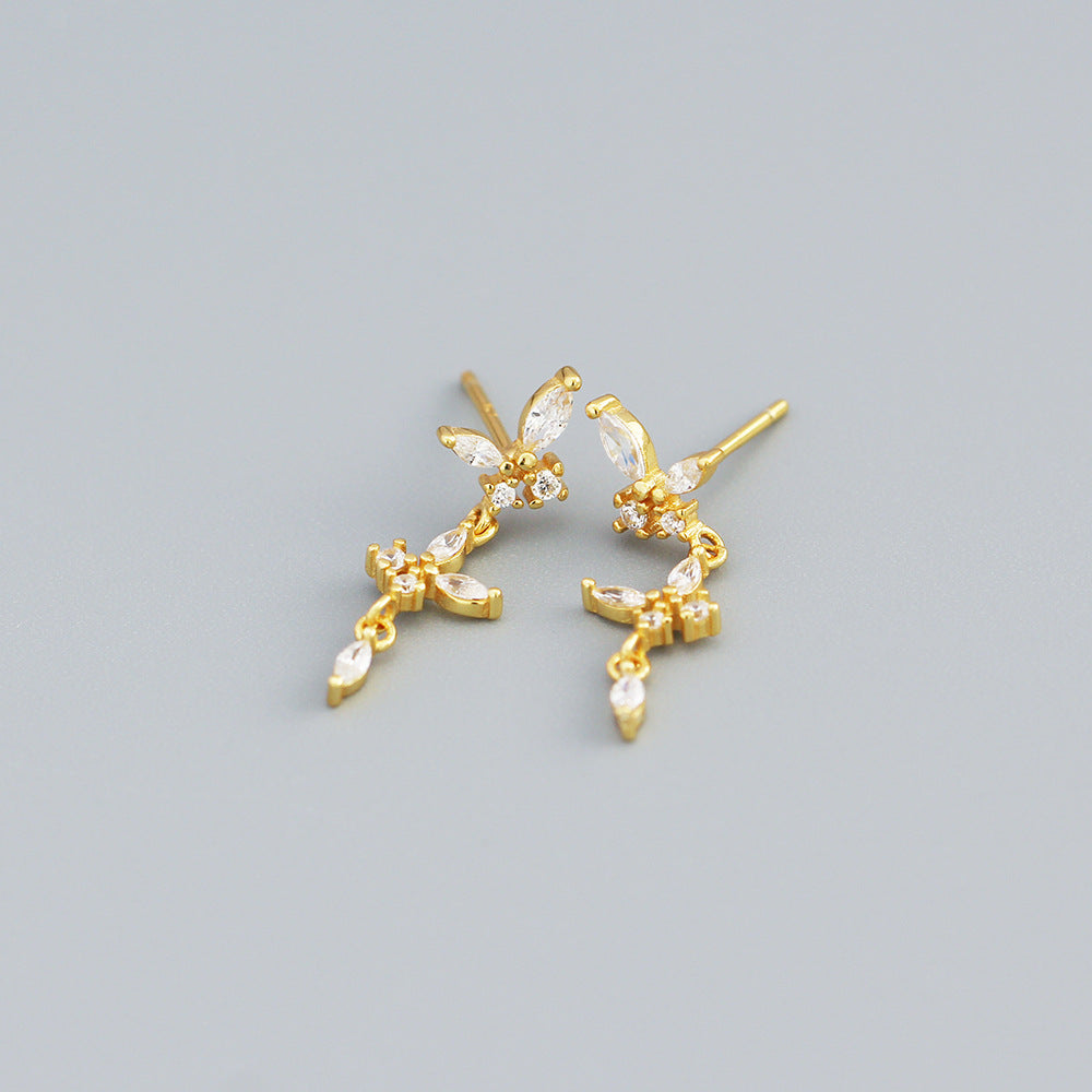 925 Sterling Silver Butterfly Earring Studs