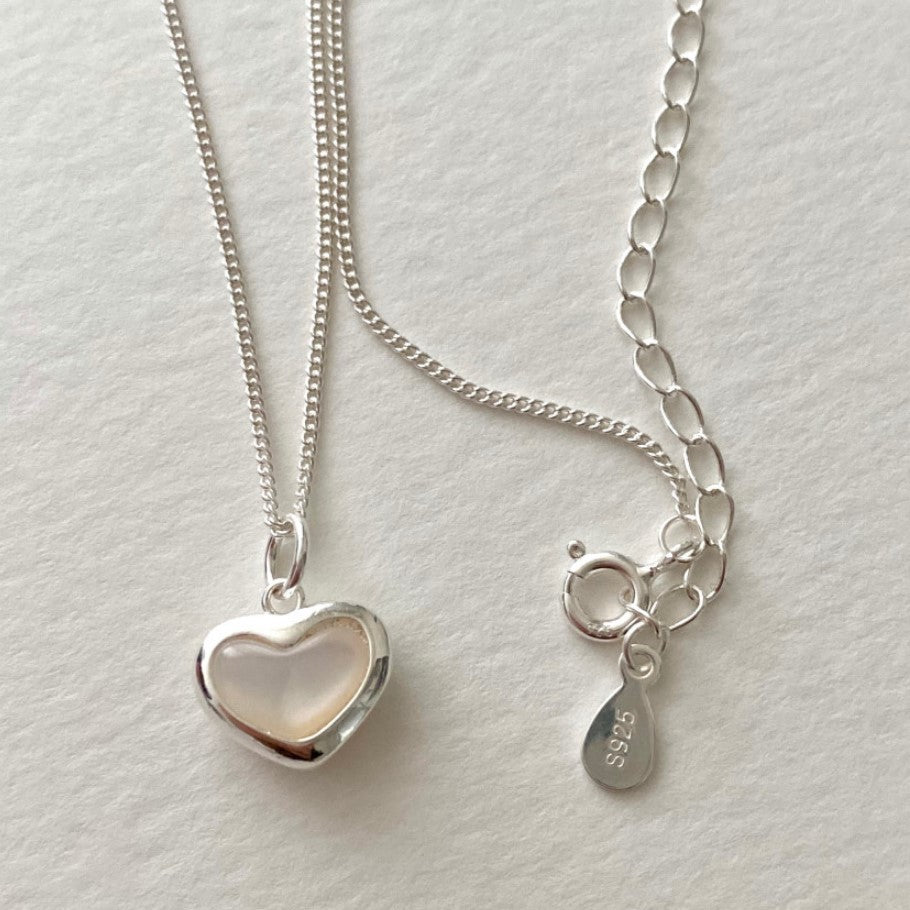 925 Sterling Silver Heart Pendant Necklace