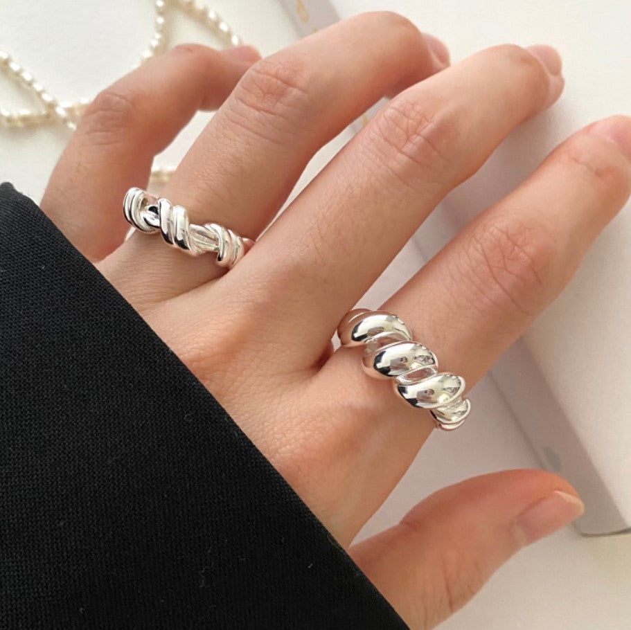 925 Sterling Silver Rope Ring