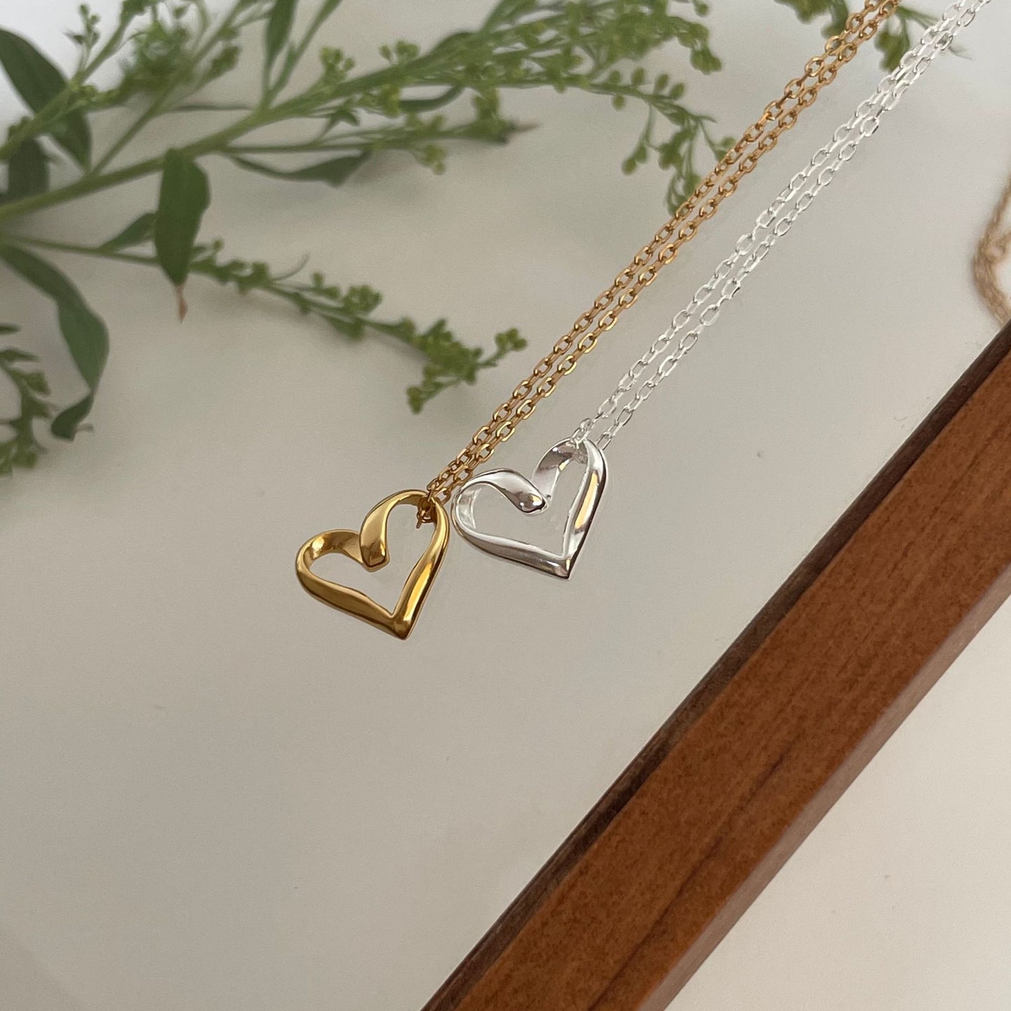 925 Sterling Silver Heart Pendant Delicate Necklace