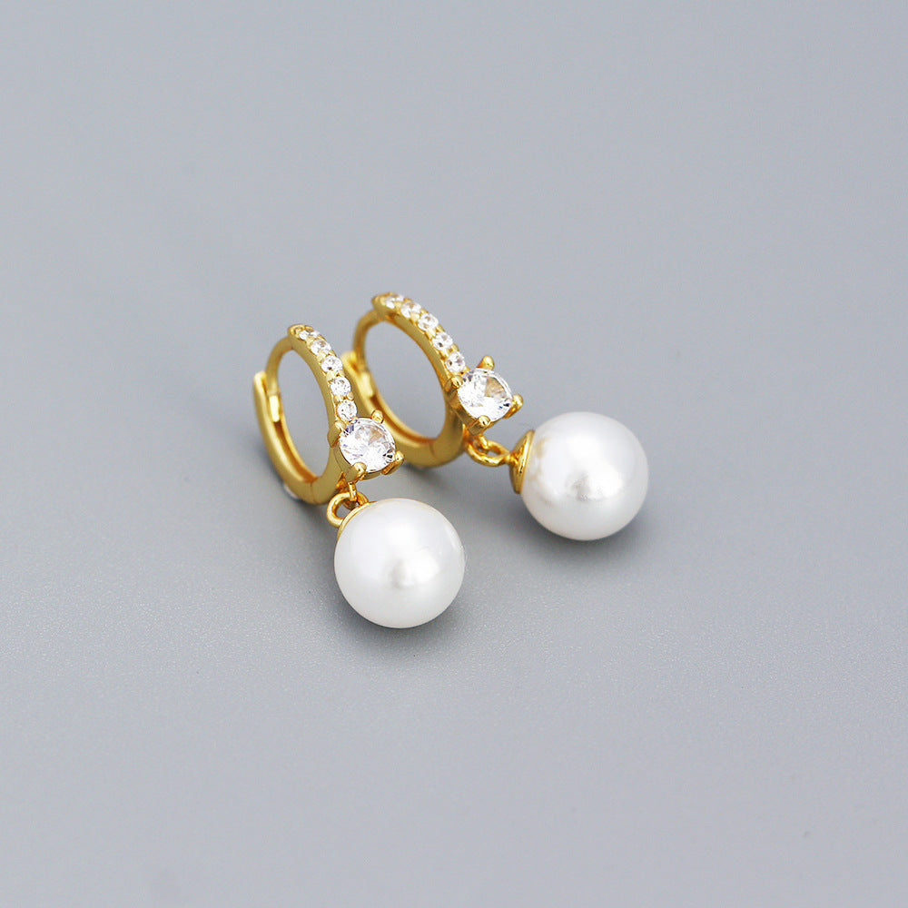 925 Sterling Sliver Earrings With Fresh Water Pearl