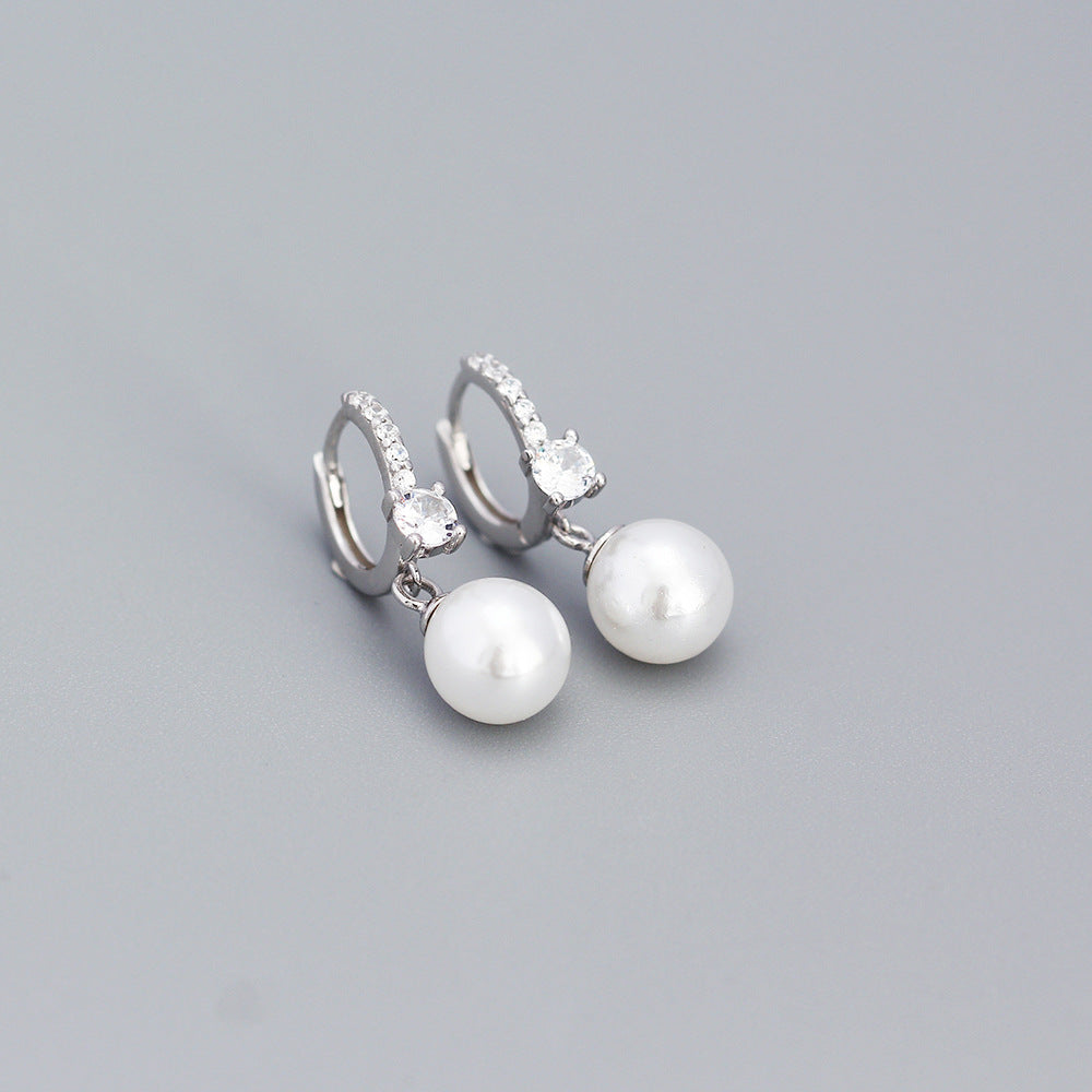 925 Sterling Sliver Earrings With Fresh Water Pearl