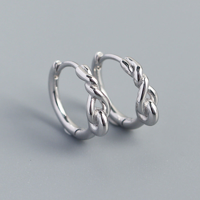 925 Sterling Silver Twisted Earring