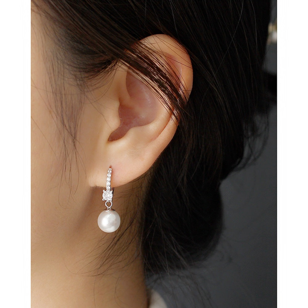 925 Sterling Sliver Earrings With Fresh Water Pearl