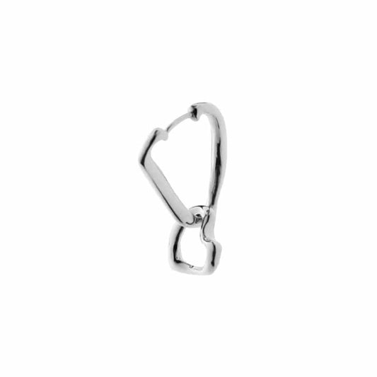 925 Sterling Silver Heart Shape Earrings