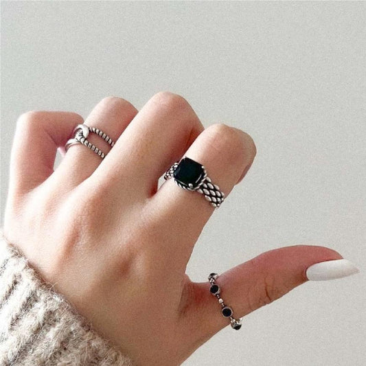 925 Sterling Silver Onyx Ring