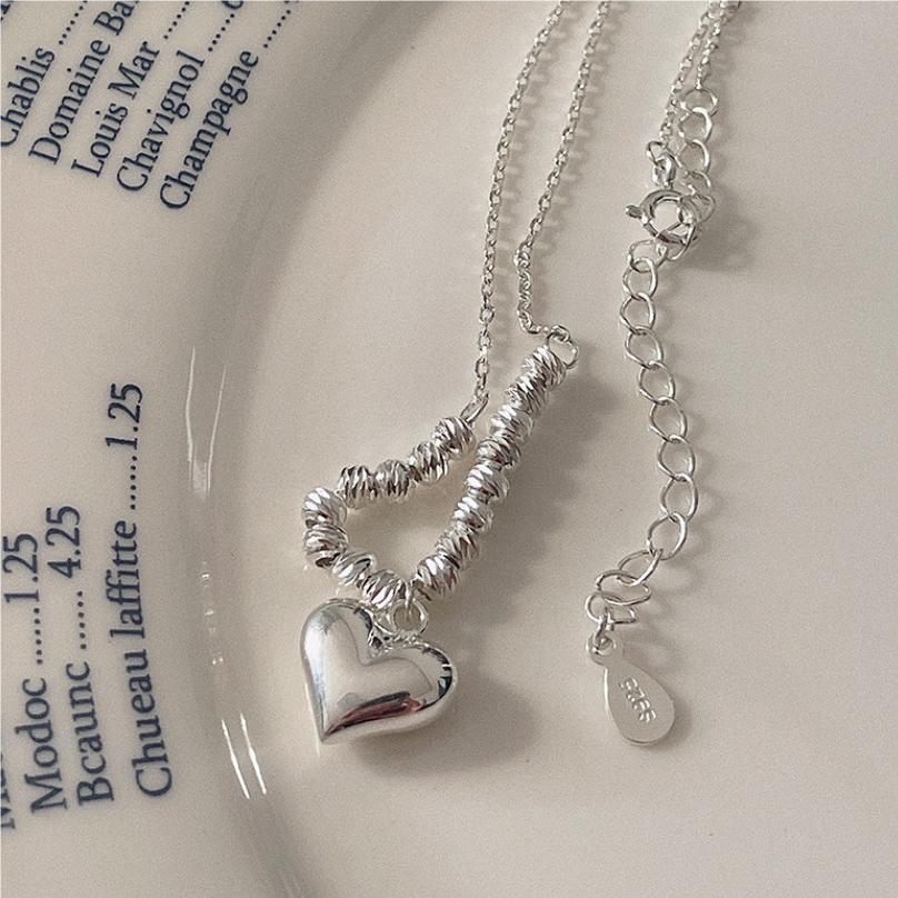 925 Sterling Silver Heart Pendant Necklace