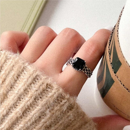 925 Sterling Silver Onyx Ring