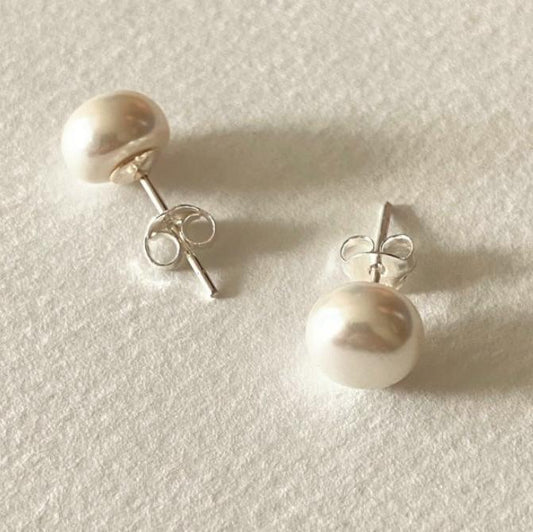 925 Sterling Sliver And Fresh Water Pearl Earrings