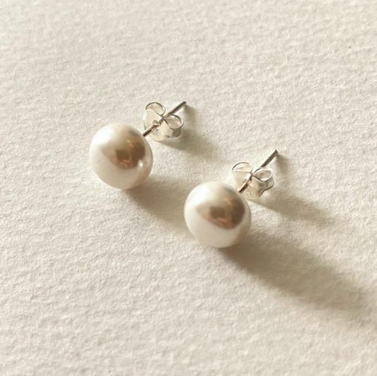 925 Sterling Sliver And Fresh Water Pearl Earrings