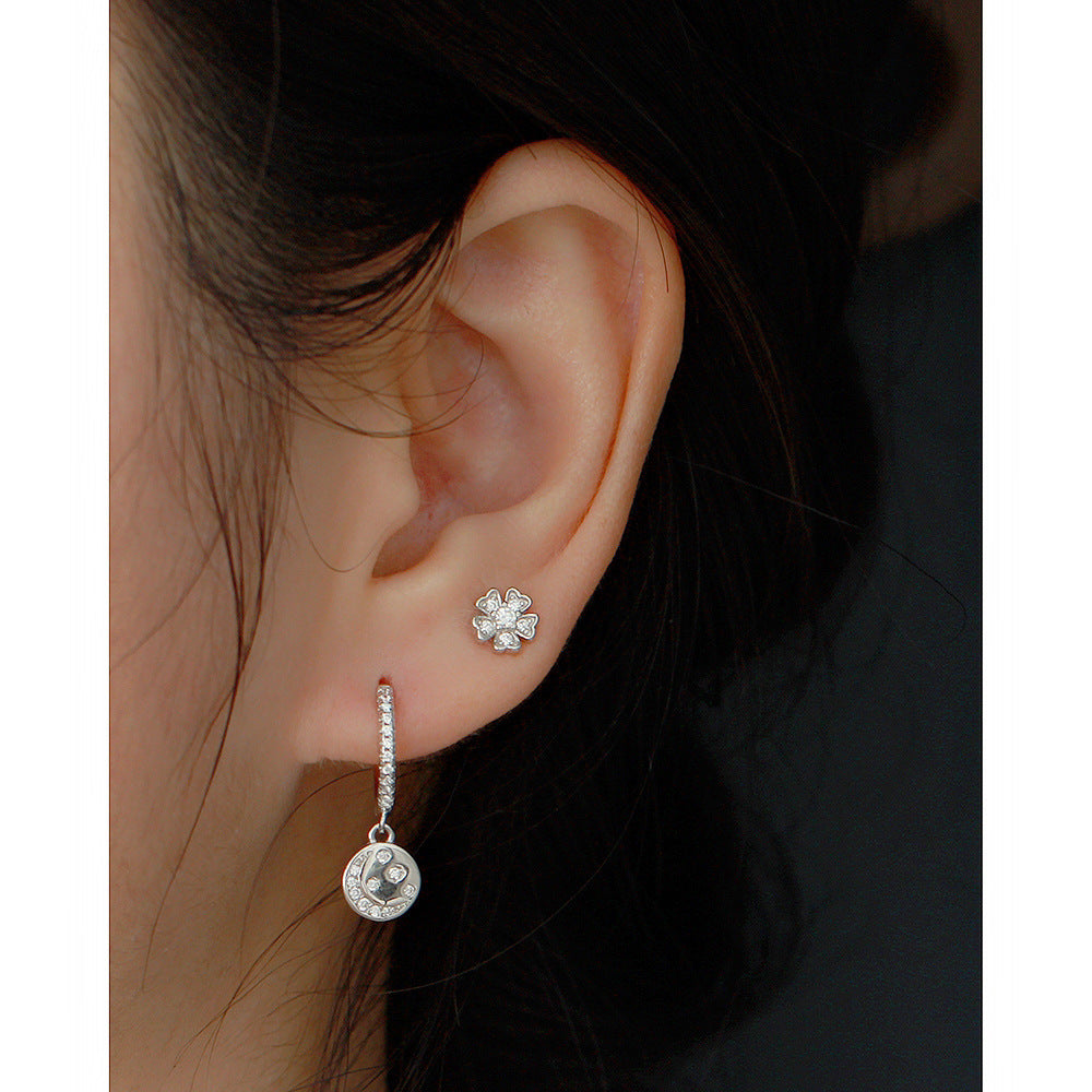 925 Sterling Silver Flower Stud Earrings