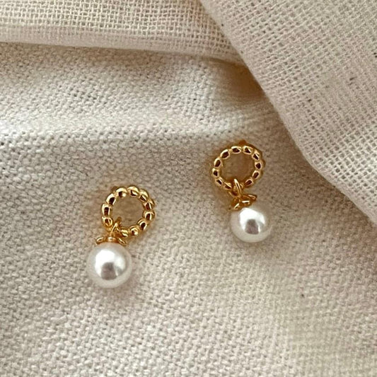 925 Sterling Sliver Earrings Studs With Pearl