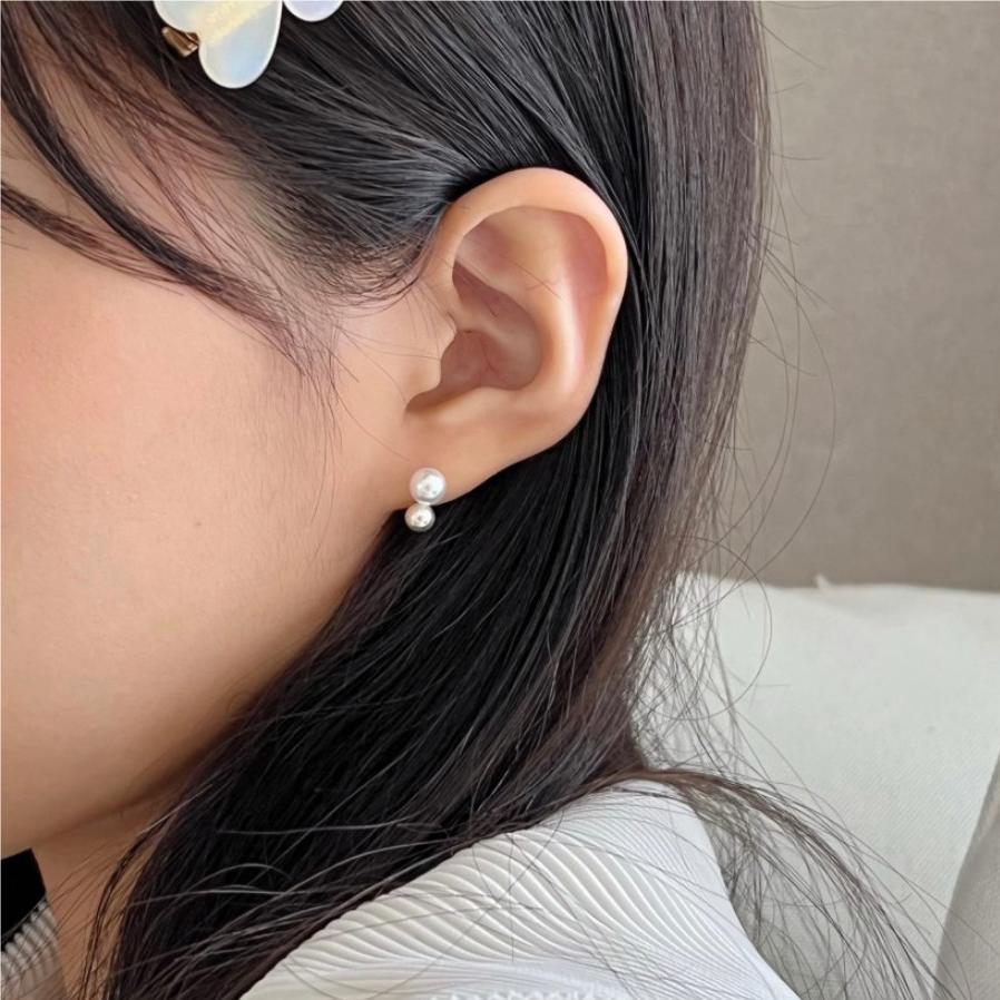 925 Sterling Silver Delicate Pearl Earring Studs