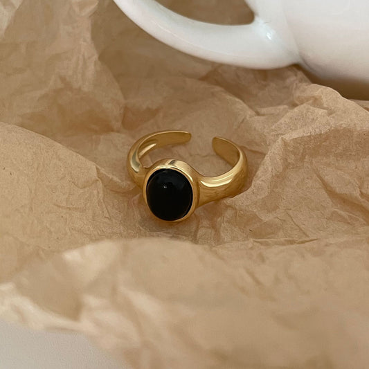 925 Sterling Silver Onyx Ring