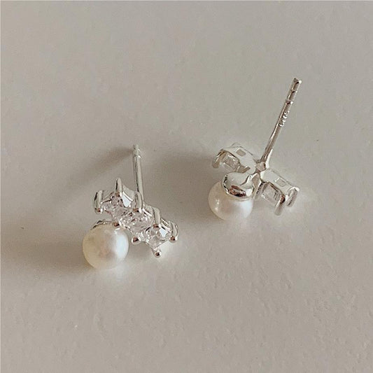 925 Sterling Silver Earrings With Shell Pearls