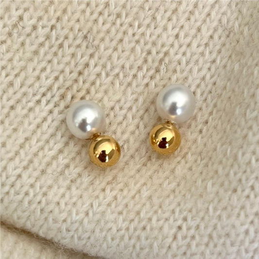 925 Sterling Silver Delicate Pearl Earring Studs