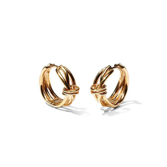 925 Sterling Silver Twisted Hoop Earrings