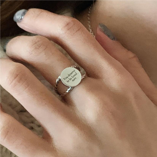 925 Sterling Silver To Be Loved Ring