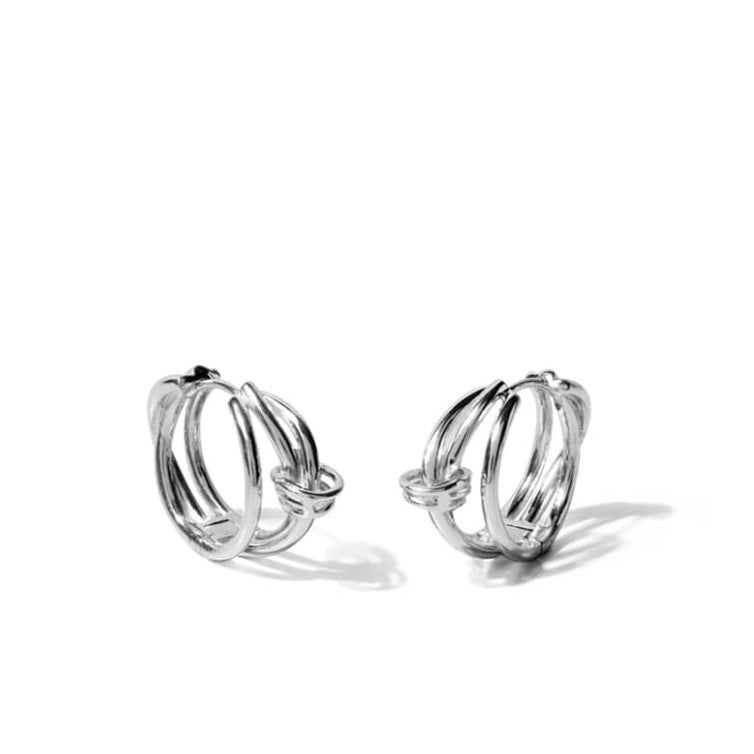 925 Sterling Silver Twisted Hoop Earrings