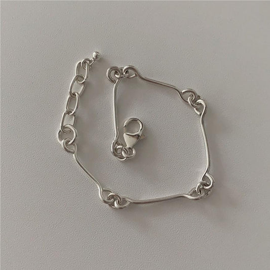 925 Sterling Silver Chic Chain Bracelet Bangle