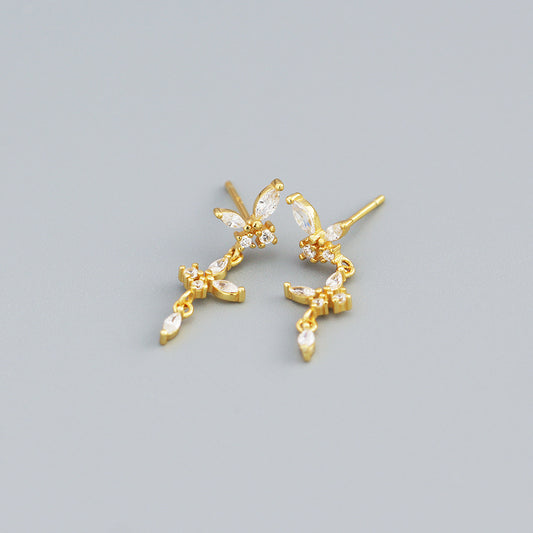 925 Sterling Silver Butterfly Stud Earrings