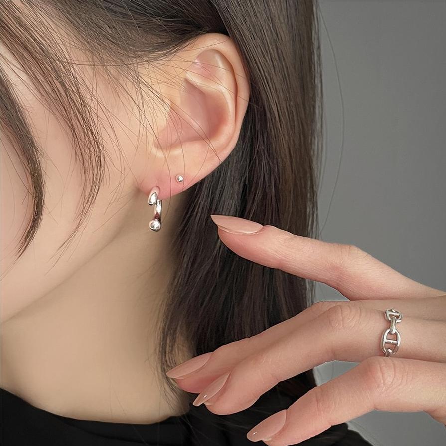 925 Sterling Silver Splicing Stud Earrings