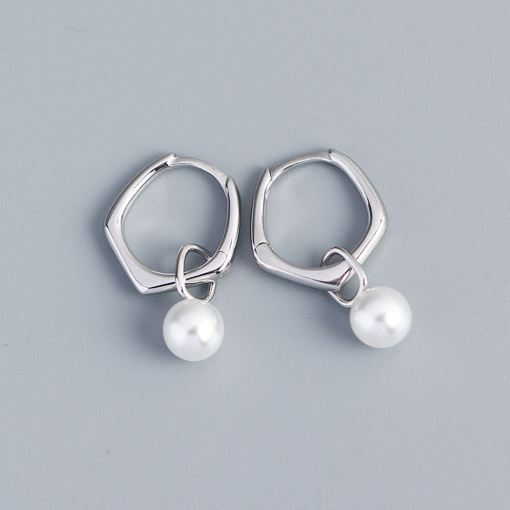 925 Sterling Sliver Irregular Circle Earring