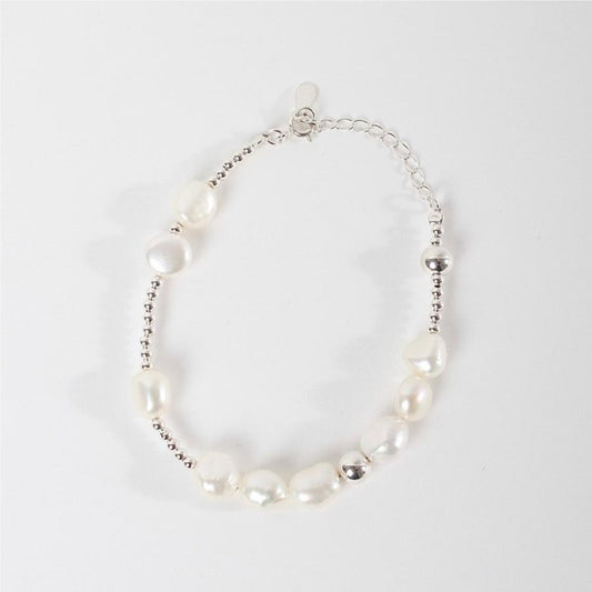 925 Sterling Silver Freshwater Pearl Bracelet Bangle