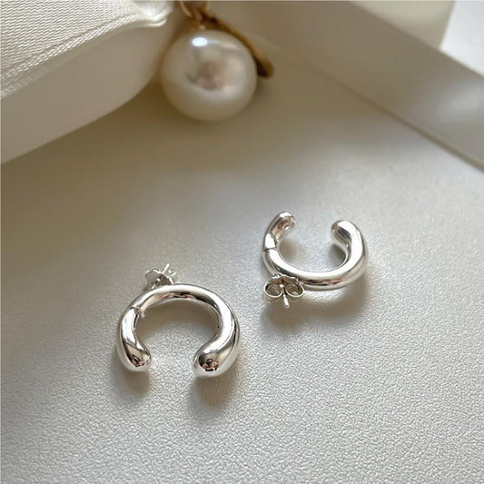 925 Sterling Silver Splicing Stud Earrings