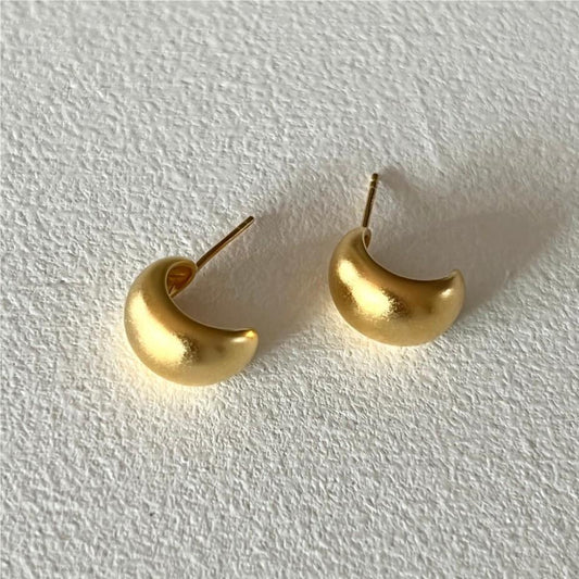 925 Sterling Silver Pea Stud Earrings