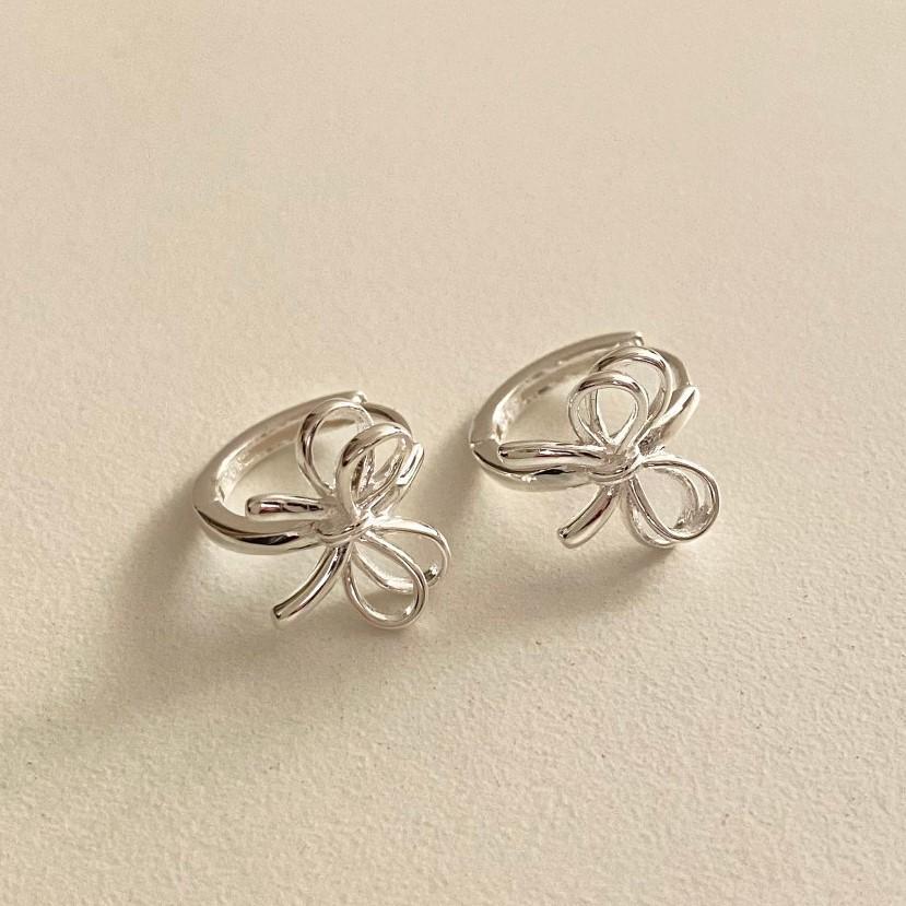 925 Sterling Silver Bowknot Earrings