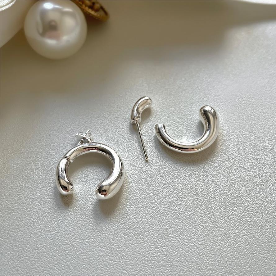925 Sterling Silver Splicing Stud Earrings