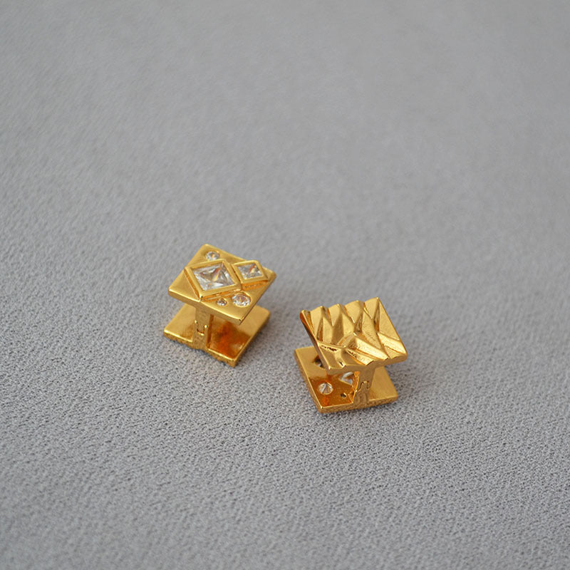 Brass CZ Earrings