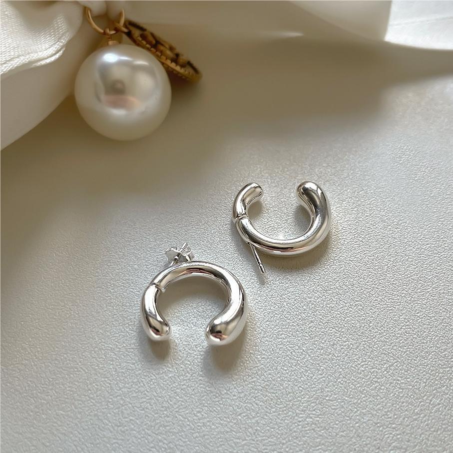 925 Sterling Silver Splicing Stud Earrings