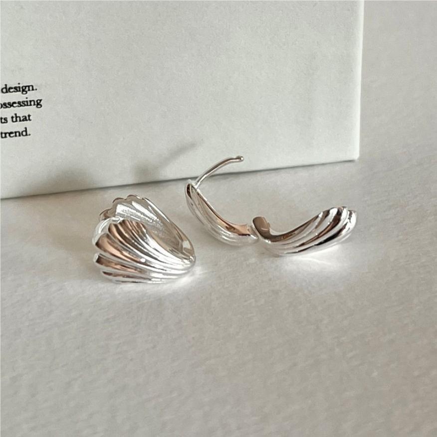 925 Sterling Silver Shell Shape Earrings