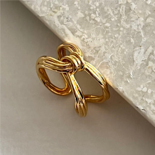 925 Sterling Silver Knotted Ring