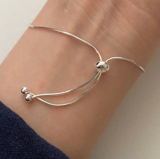 925 Sterling Silver Adjustable Bracelet Bangle