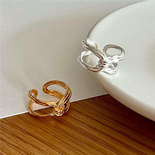 925 Sterling Silver Knotted Ring