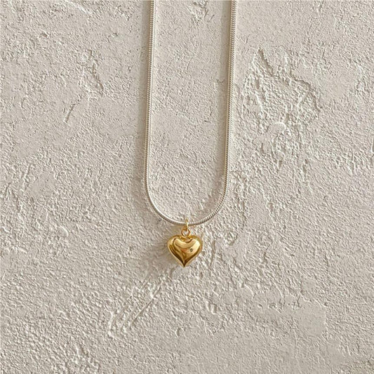 925 Sterling Silver Heart Pendant Necklace