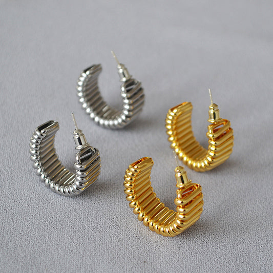 Brass Fashion Chunky Earrings