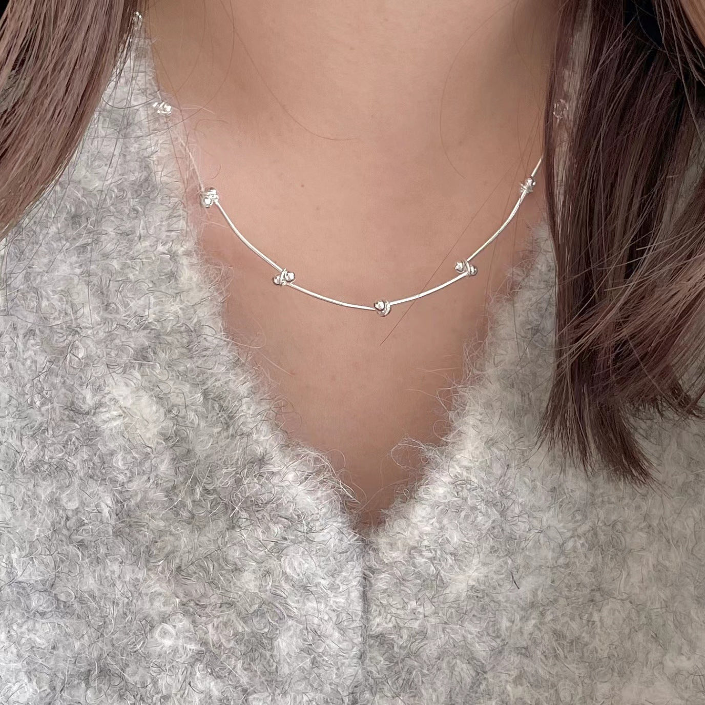 925 Sterling Silver Knotted Necklace