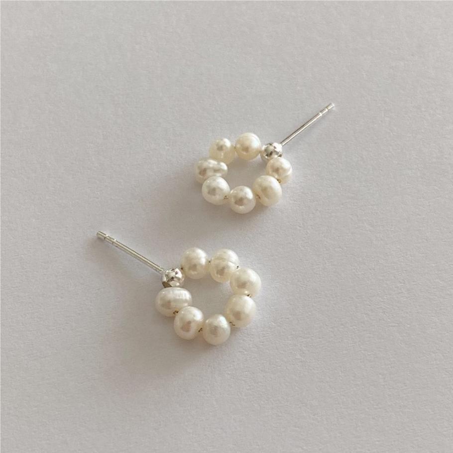 925 Sterling Silver Freshwater Pearl Earring Studs