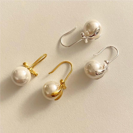 925 Sterling Sliver Earring With Shell Pearls