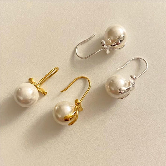 925 Sterling Sliver Earring With Shell Pearls